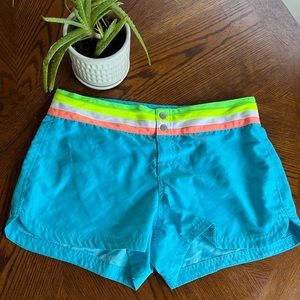 🌸 Blue neon board shorts, Old Navy, M